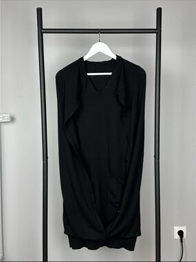Jean Paul Gaultier Femme Cardigan Cape, Black, Large, EUC